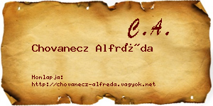 Chovanecz Alfréda névjegykártya